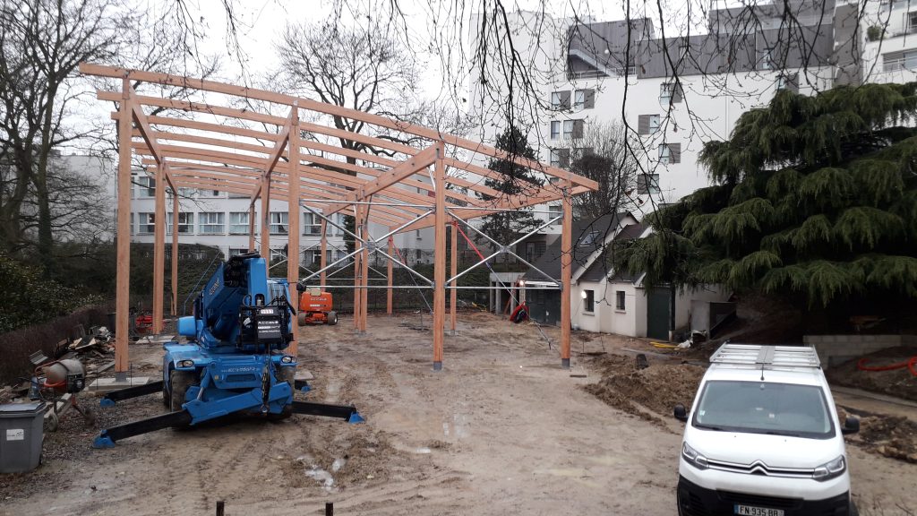 Avancement construction du boulodrome
